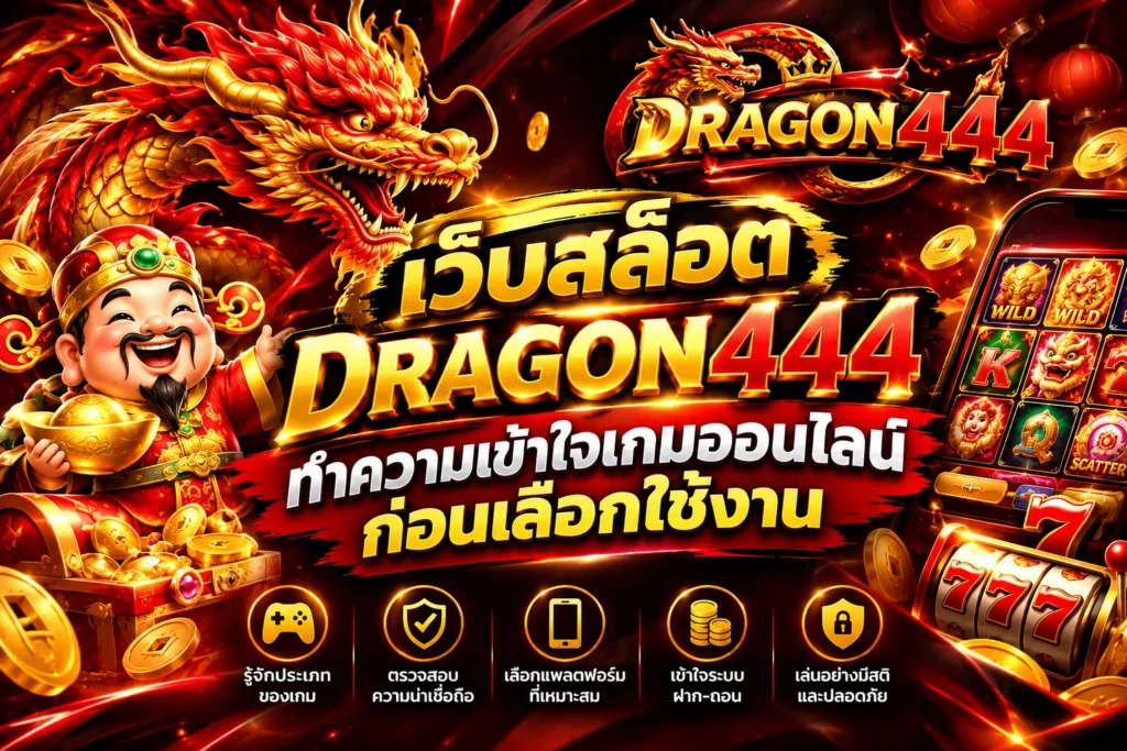 เว็บสล็อต dragon444 ทำความเข้าใจเกมออนไลน์ก่อนเลือกใช้งาน
